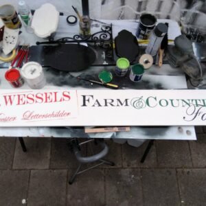 Reclame borden - 1 kant tekst 25 x 150 cm.