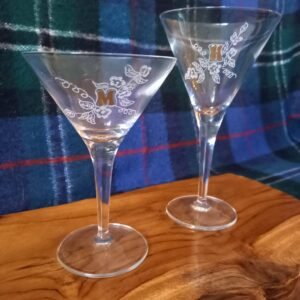 Sierglas met gravure / goudaccenten